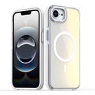 For iPhone 16e Dual-Color Gradient Discolor MagSafe Phone Case(White) - 1