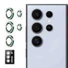 For Samsung Galaxy S25 Ultra 5G ENKAY AR Anti-reflection Individual Diamond Ring Camera Lens Glass Full Film(Deep Green) - 1