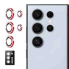 For Samsung Galaxy S25 Ultra 5G ENKAY AR Anti-reflection Individual Diamond Ring Camera Lens Glass Full Film(Red) - 1