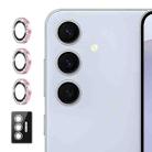 For Samsung Galaxy S25+ 5G ENKAY AR Anti-reflection Individual Diamond Ring Camera Lens Glass Full Film(Pink) - 1