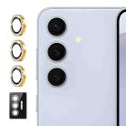 For Samsung Galaxy S25+ 5G ENKAY AR Anti-reflection Individual Diamond Ring Camera Lens Glass Full Film(Gold) - 1