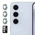 For Samsung Galaxy S25 5G ENKAY AR Anti-reflection Individual Diamond Ring Camera Lens Glass Full Film(Deep Green) - 1