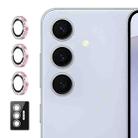 For Samsung Galaxy S25 5G ENKAY AR Anti-reflection Individual Diamond Ring Camera Lens Glass Full Film(Pink) - 1
