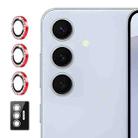 For Samsung Galaxy S25 5G ENKAY AR Anti-reflection Individual Diamond Ring Camera Lens Glass Full Film(Red) - 1