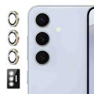 For Samsung Galaxy S25 5G ENKAY AR Anti-reflection Individual Diamond Ring Camera Lens Glass Full Film(Titanium Gold) - 1