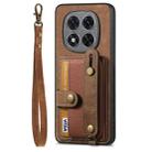 For Xiaomi Redmi Note 14 Pro+ 5G Retro Cross Wristband Wallet Leather Back Phone Case(Brown) - 2