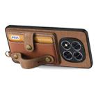For Xiaomi Redmi Note 14 Pro+ 5G Retro Cross Wristband Wallet Leather Back Phone Case(Brown) - 3