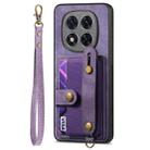 For Xiaomi Redmi Note 14 Pro+ 5G Retro Cross Wristband Wallet Leather Back Phone Case(Purple) - 2