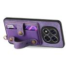 For Xiaomi Redmi Note 14 Pro+ 5G Retro Cross Wristband Wallet Leather Back Phone Case(Purple) - 3