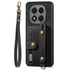 For Xiaomi Redmi Note 14 Pro+ 5G Retro Cross Wristband Wallet Leather Back Phone Case(Black) - 2