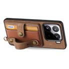 For Xiaomi 15 Retro Cross Wristband Wallet Leather Back Phone Case(Brown) - 3