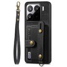 For Xiaomi 15 Retro Cross Wristband Wallet Leather Back Phone Case(Black) - 2