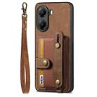 For Redmi Turbo 4 Retro Cross Wristband Wallet Leather Back Phone Case(Brown) - 2