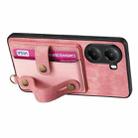 For Xiaomi Poco X7 Pro Retro Cross Wristband Wallet Leather Back Phone Case(Pink) - 3