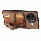 For Redmi K80 / Poco F7 Pro Retro Cross Wristband Wallet Leather Back Phone Case(Brown) - 3