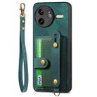 For Redmi K80 Pro / Poco F7 Ultra Retro Cross Wristband Wallet Leather Back Phone Case(Green) - 2