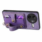 For Redmi K80 Pro / Poco F7 Ultra Retro Cross Wristband Wallet Leather Back Phone Case(Purple) - 3