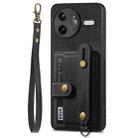 For Redmi K80 Pro / Poco F7 Ultra Retro Cross Wristband Wallet Leather Back Phone Case(Black) - 2