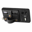 For Redmi K80 Pro / Poco F7 Ultra Retro Cross Wristband Wallet Leather Back Phone Case(Black) - 3