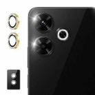 For Xiaomi Redmi 13 4G ENKAY AR Anti-reflection Individual Diamond Ring Camera Lens Glass Full Film(Gold) - 1