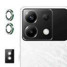 For Xiaomi Poco X6 / Redmi Note 13 Pro 5G ENKAY AR Anti-reflection Individual Diamond Ring Camera Lens Glass Full Film(Deep Green) - 1