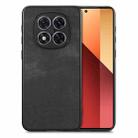 For Xiaomi Redmi Note 14 5G Vintage Leather PC Back Cover Phone Case(Black) - 1