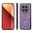 For Xiaomi Redmi Note 14 5G Vintage Leather PC Back Cover Phone Case(Purple) - 2