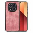 For Xiaomi Redmi Note 14 Pro 5G Vintage Leather PC Back Cover Phone Case(Pink) - 1