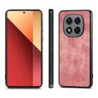 For Xiaomi Redmi Note 14 Pro 5G Vintage Leather PC Back Cover Phone Case(Pink) - 2
