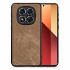 For Xiaomi Redmi Note 14 Pro 5G Vintage Leather PC Back Cover Phone Case(Brown) - 1