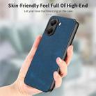 For Xiaomi Poco X7 Pro Vintage Leather PC Back Cover Phone Case(Blue) - 2