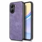 For Xiaomi Poco X7 Pro Vintage Leather PC Back Cover Phone Case(Purple) - 1
