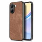 For Xiaomi Poco X7 Pro Vintage Leather PC Back Cover Phone Case(Brown) - 1