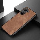 For Xiaomi Poco X7 Pro Vintage Leather PC Back Cover Phone Case(Brown) - 3