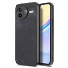 For Redmi K80 / Poco F7 Pro Vintage Leather PC Back Cover Phone Case(Black) - 1