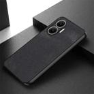 For Redmi Turbo 4 Pro Vintage Leather PC Back Cover Phone Case(Black) - 3