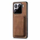 For Xiaomi 15 Retro Leather Card Bag Magnetic Phone Case(Brown) - 2