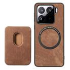 For Xiaomi 15 Retro Leather Card Bag Magnetic Phone Case(Brown) - 3