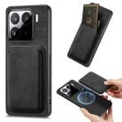 For Xiaomi 15 Retro Leather Card Bag Magnetic Phone Case(Black) - 1