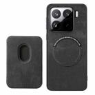 For Xiaomi 15 Retro Leather Card Bag Magnetic Phone Case(Black) - 3