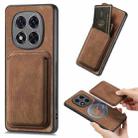 For Xiaomi Redmi Note 14 Pro 5G Retro Leather Card Bag Magnetic Phone Case(Brown) - 1