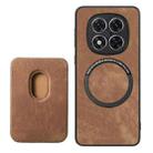 For Xiaomi Redmi Note 14 Pro+ 5G Retro Leather Card Bag Magnetic Phone Case(Brown) - 3