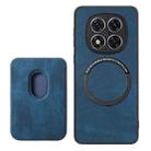 For Xiaomi Redmi Note 14 Pro+ 5G Retro Leather Card Bag Magnetic Phone Case(Blue) - 3