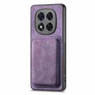 For Xiaomi Redmi Note 14 Pro+ 5G Retro Leather Card Bag Magnetic Phone Case(Purple) - 2