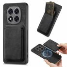 For Xiaomi Redmi Note 14 Pro+ 5G Retro Leather Card Bag Magnetic Phone Case(Black) - 1