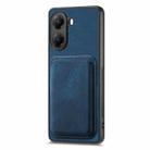 For Redmi Turbo 4 Retro Leather Card Bag Magnetic Phone Case(Blue) - 2
