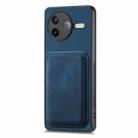 For Redmi K80 / Poco F7 Pro Retro Leather Card Bag Magnetic Phone Case(Blue) - 2