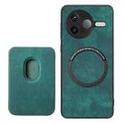 For Redmi K80 / Poco F7 Pro Retro Leather Card Bag Magnetic Phone Case(Green) - 3