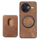 For Redmi K80 Pro / Poco F7 Ultra Retro Leather Card Bag Magnetic Phone Case(Brown) - 3