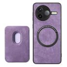 For Redmi K80 Pro / Poco F7 Ultra Retro Leather Card Bag Magnetic Phone Case(Purple) - 3